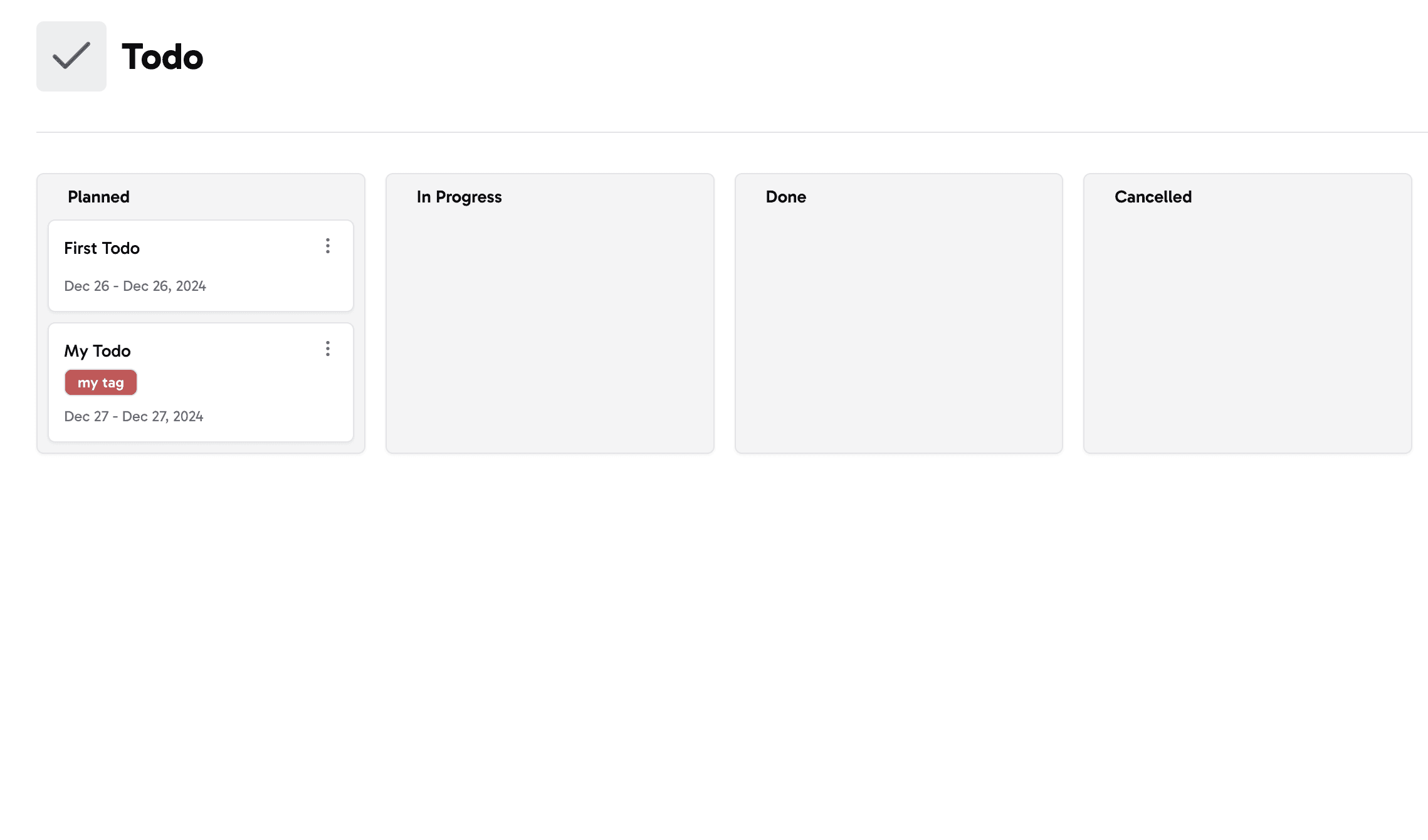 NoteApp interface